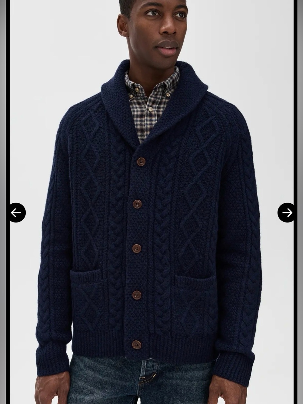 $398 NWT Polo Ralph Lauren Men's Blue Suede Patch Wool Alpaca Cardigan Size XL